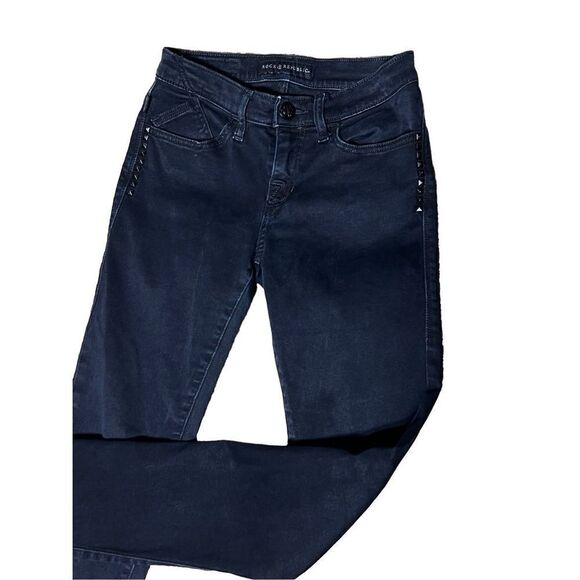 Rock & Republic Black Studded Berlin Skinny Jeans Size 6 Style R010141 - Picture 3 of 4